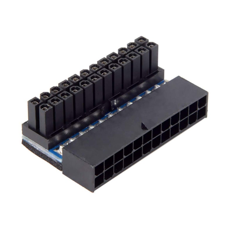 JSER ATX 24Pin Female to 24pin Male 90 Degree Power Adapter Compatible for Mainboard Motherboard Desktops PC Supply - Image 2